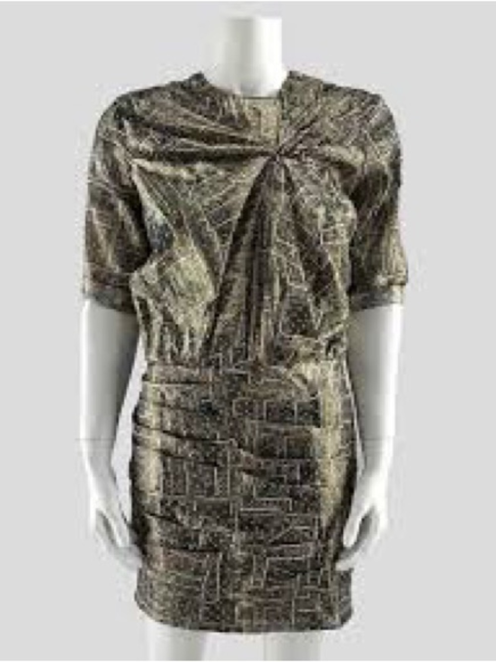 Isabel Marant pour H&M Silver and Black Metallic Mini Dress 12